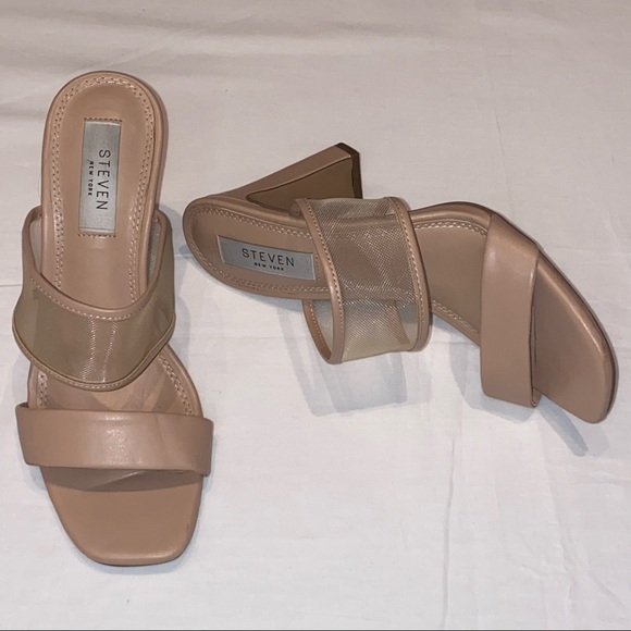 Steven by Steve Madden Jessi Nude Sandals Heels - Picture 14 of 15